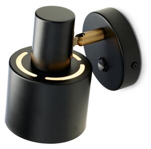 Halo Design 746880 - Nástěnné bodové svítidlo VOGUE 1xE27/40W/230V černá/mosaz
