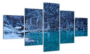 Obraz zimního jezera (125x70cm)