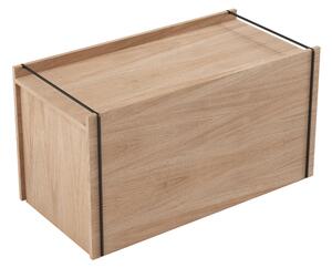 Dřevěný úložný box Storage "Oak-Black" MOEBE