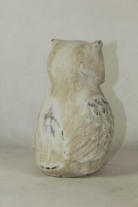 Dekorativní keramická sova béžová