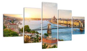 Obraz Budapešť - výhled na řeku (125x70cm)