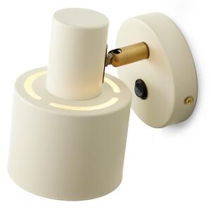 Halo Design 746873 - Nástěnné bodové svítidlo VOGUE 1xE27/40W/230V krémová/mosaz