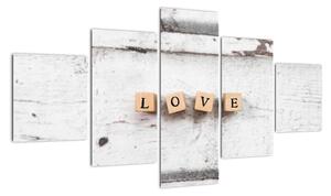 Obraz - nápis LOVE (125x70cm)