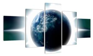 Moderní obraz zeměkoule (125x70cm)