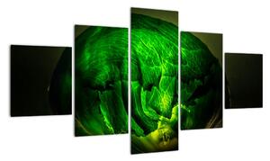 Zelená moderní abstrakce (125x70cm)