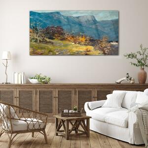 Obraz na skle Obraz na skle Malování přírody hory