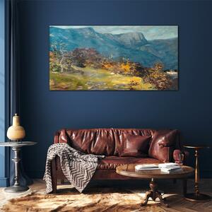 Obraz na skle Obraz na skle Malování přírody hory