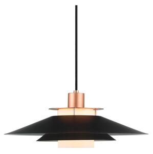 Halo Design 990785 - Lustr na lanku RIVOLI 1xE27/40W/230V pr. 40 cm černá/měděná