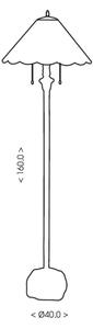 Brilagi - Tiffany vitrážová stojací lampa JUNGLE 2xE27/60W/230V