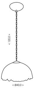 Brilagi - Tiffany vitrážový lustr na řetězu SIENNA 1xE27/60W/230V pr. 40 cm