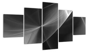 Černobílý abstraktní obraz (125x70cm)