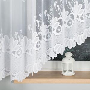 Bílá žakárová záclona KASJANA 400x160 cm