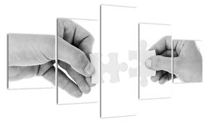 Černobílý obraz - puzzle (125x70cm)