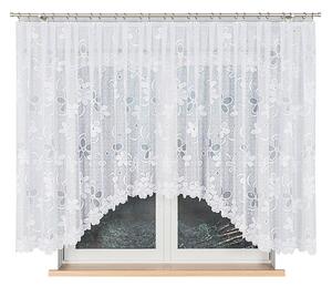 Bílá žakárová záclona RENATA 400x150 cm