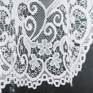 Bílá žakárová záclona BERENIKA 330x130 cm