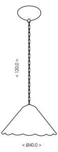 Brilagi - Tiffany vitrážový lustr na řetězu FOLIA 1xE27/60W/230V pr. 40 cm