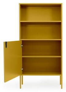 Matně hořčicově žlutá lakovaná knihovna Tenzo Uno 152 x 76 cm