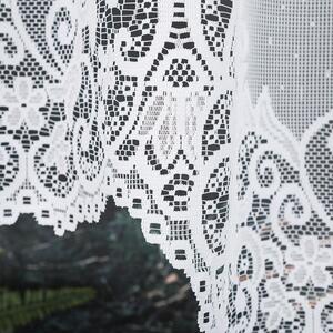 Bílá žakárová záclona BERENIKA 330x170 cm