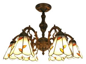 Brilagi - Tiffany vitrážový přisazený lustr FOLIA 6xE27/60W/230V pr. 60 cm