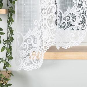 Bílá žakárová záclona BERENIKA 330x170 cm