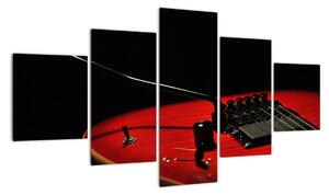 Obraz červené kytary (125x70cm)
