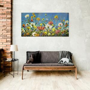 Obraz na skle Obraz na skle Malování květiny louka