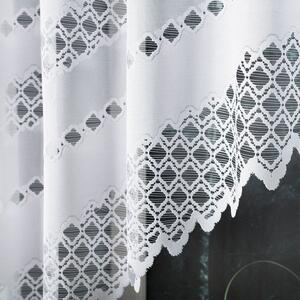 Bílá žakárová záclona FILOMENA 270x120 cm