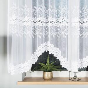 Bílá žakárová záclona BASTIA 300x150 cm