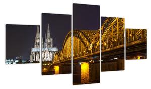 Obraz osvětleného mostu (125x70cm)