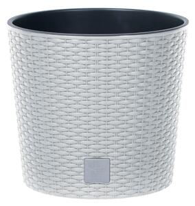 Květináč RATO ROUND s vkladem 25 cm - barva: bílá