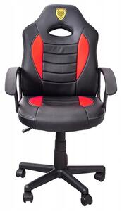 Dětská ergonomická herní židle v červené barvě