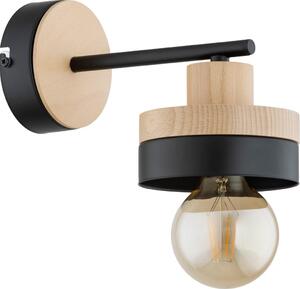 Nástěnná lampa LARSO 1xE27/15W/230V černá/béžová