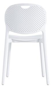 Bílá plastová židle LUMA