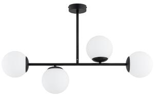 Lustr na tyči GLORIS 4xE14/10W/230V černá