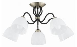 Přisazený lustr ARIEL 5xE27/15W/230V mosaz/černá