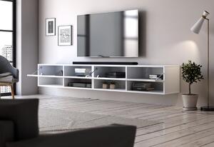 TV stolek DERBY 200, 200x31x33, černá/černá lesk
