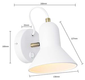 Nástěnné bodové svítidlo ASTAMA 1xE27/40W/230V bílá/mosaz