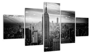 Černobílý obraz města - New York (125x70cm)