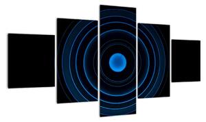 Modré kruhy - obraz (125x70cm)