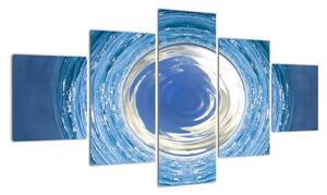 Moderní obraz - modrá abstrakce (125x70cm)