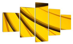 Žlutá abstrakce (125x70cm)