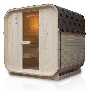 Čtvercová sudová sauna 180 x 185 x 194 cm