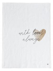 Utěrka With love, bílá, 50x70 cm Bastion Collections AN-TOWELS-035-W