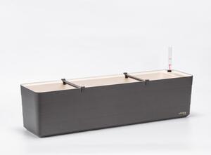 Samozavlažovací truhlík PLASTIA BERBERIS 80 cm antracit + slonová kost