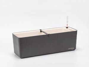 Samozavlažovací truhlík PLASTIA BERBERIS 60 cm antracit + slonová kost