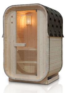 Čtvercová sudová sauna 120 x 128 x 194 cm