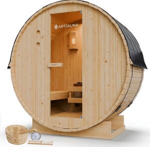 Finská sudová sauna Ø 190 cm – venkovní, z masivu, 120 cm