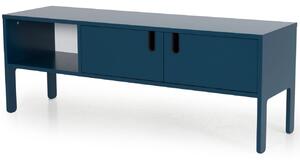 Matně petrolejově modrý lakovaný TV stolek Tenzo Uno 137 x 40 cm