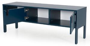 Matně petrolejově modrý lakovaný TV stolek Tenzo Uno 137 x 40 cm