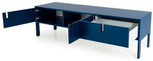 Matně petrolejově modrý lakovaný TV stolek Tenzo Uno 171 x 46 cm